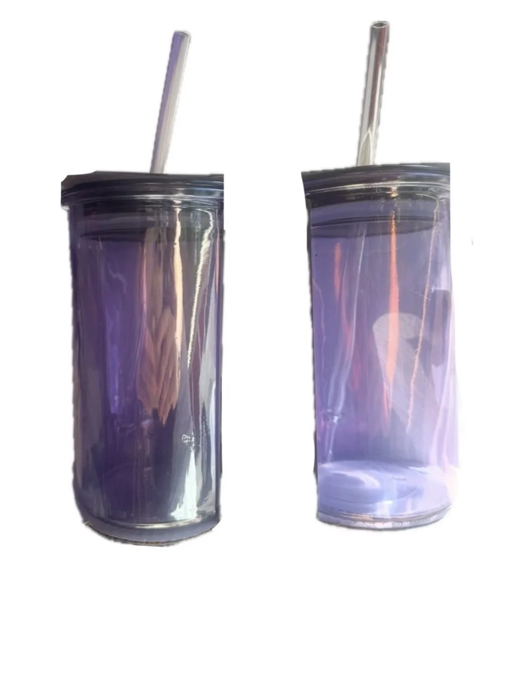 NWT!! Large Iridescent Acrylic Glasses (2)